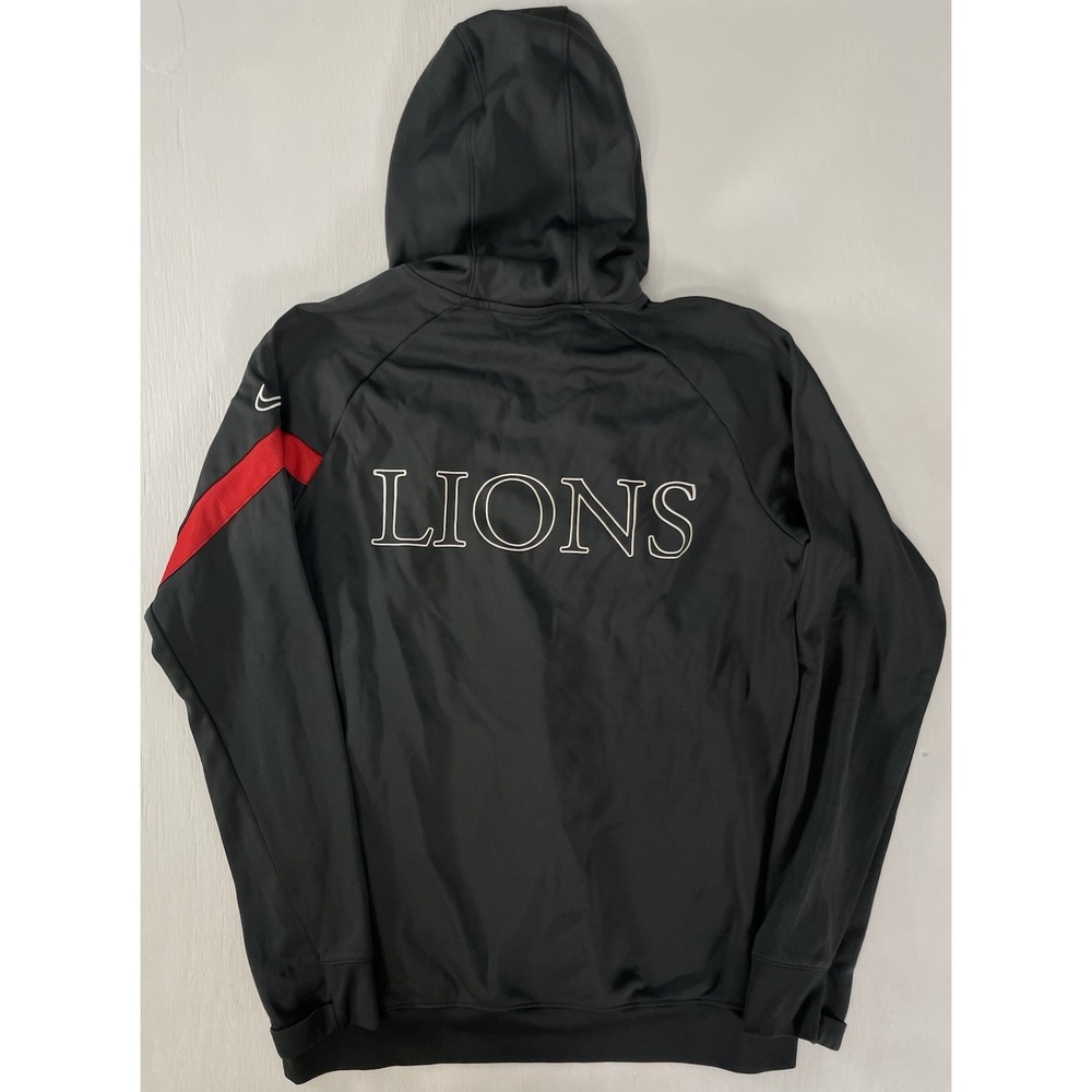 Men's Nike Dri Fit Pullover Gray Red Lions‎ Size M Athletic Sporty Fleece Lined